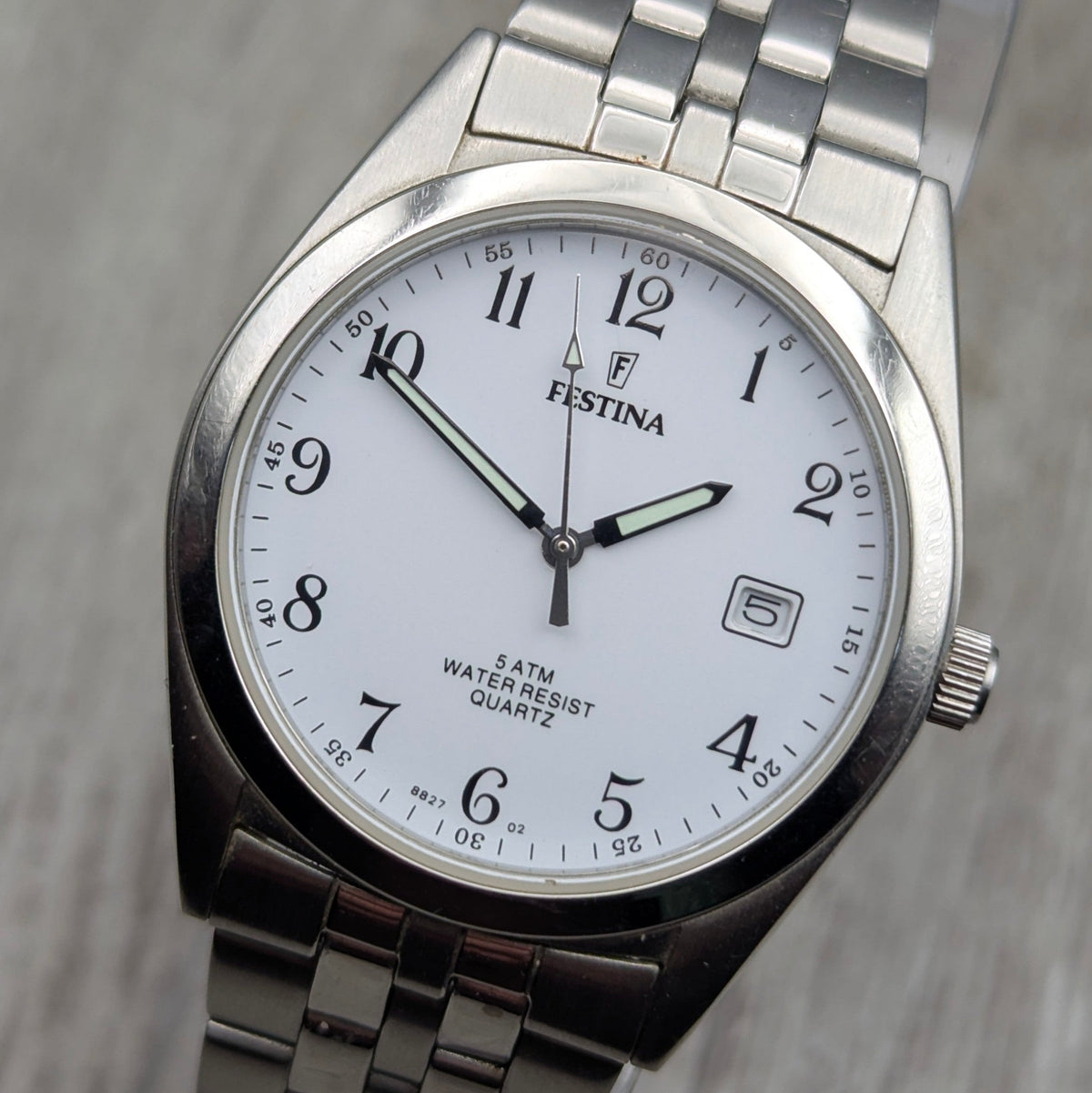 Festina 8827 Men's Stainless Steel Quartz Watch - Bezel & Hide