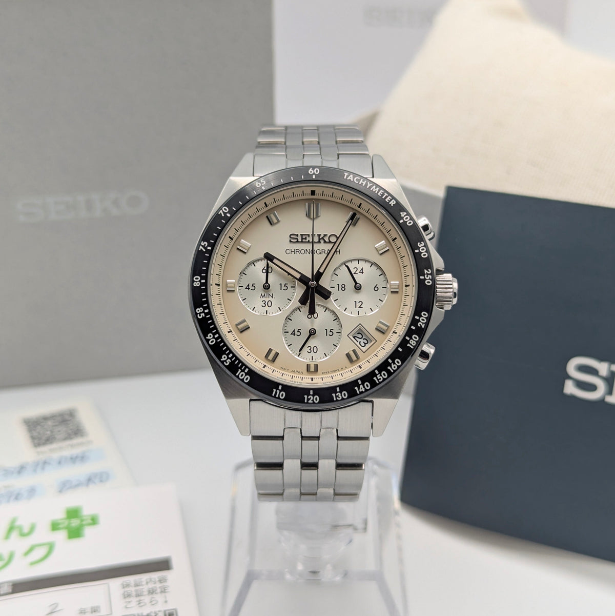 Seiko Selection SBTR045 JDM Chronograph – Cream Dial, Box & Warranty Cards