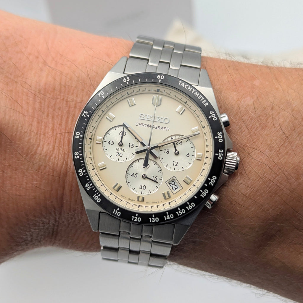 Seiko Selection SBTR045 JDM Chronograph – Cream Dial, Box & Warranty Cards