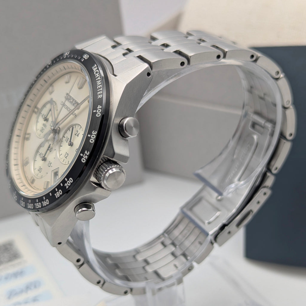 Seiko Selection SBTR045 JDM Chronograph – Cream Dial, Box & Warranty Cards