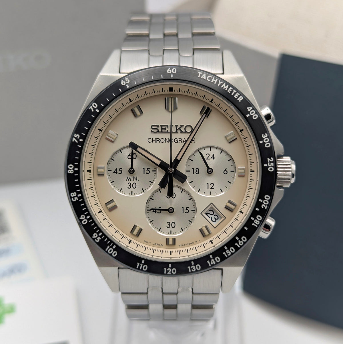 Seiko Selection SBTR045 JDM Chronograph – Cream Dial, Box & Warranty Cards