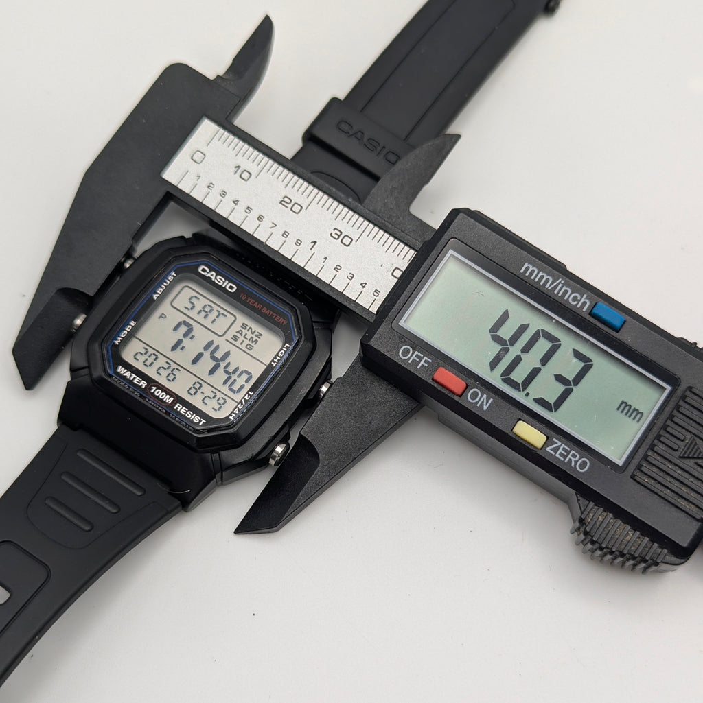 Casio W-800H Digital Watch — 100M Water Resistant, Sold Naked - Bezel & Hide