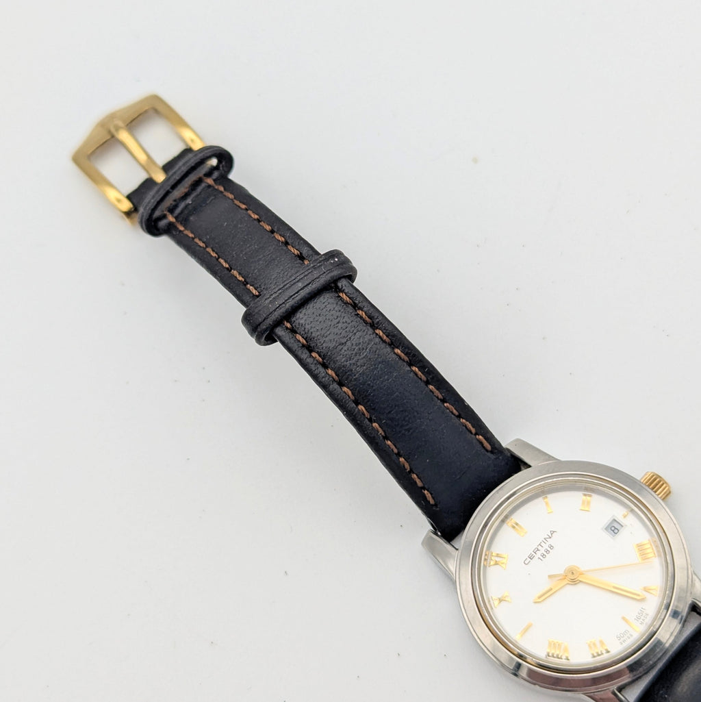 Certina 1888 Ref. 250.1194.44 — Two-Tone, White Dial, Ladies' Quartz Watch - Bezel & Hide