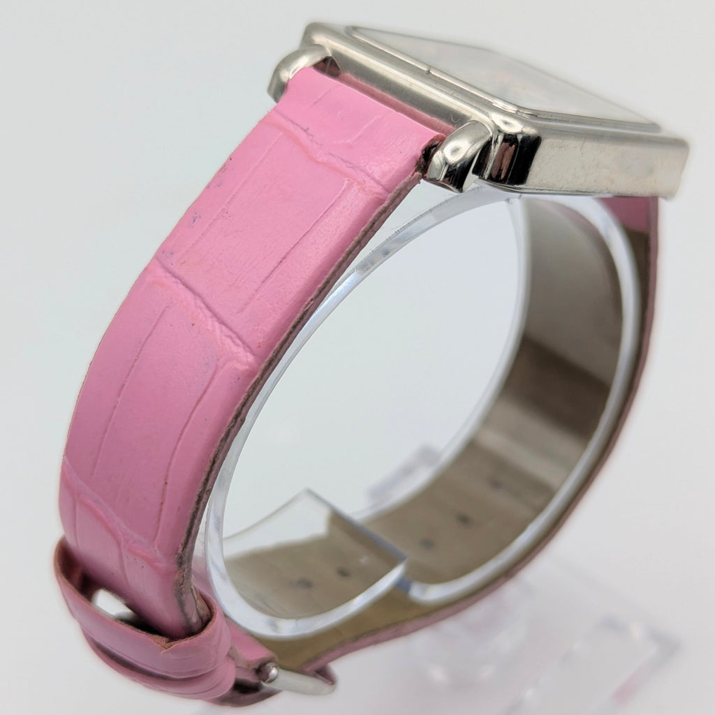 Betty Boop Quartz Watch — Pink Strap, Rectangle Case, Sold Naked - Bezel & Hide