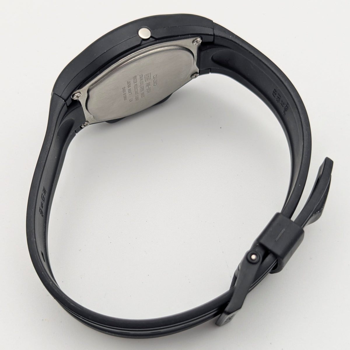 Casio AMW-90H Ana-Digi Watch — Black Resin, Gold Dial, Dual Time, Alarm, Sold Naked - Bezel & Hide