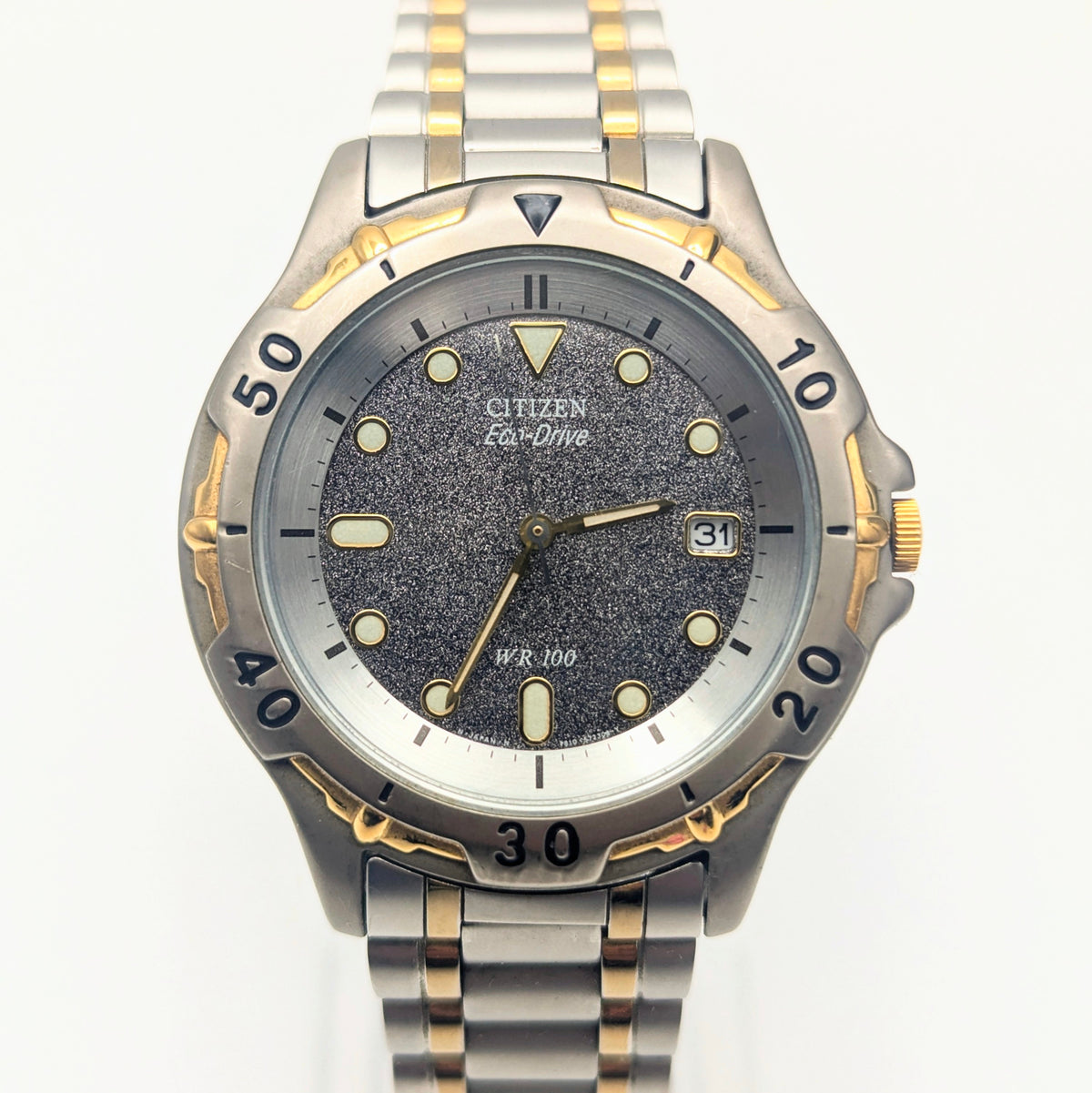 Citizen Eco-Drive Eco Drone — Solar-Powered Two-Tone Diver-Style Watch, Sold Naked - Bezel & Hide