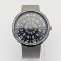 Raidu Spinning Disc Novelty Watch — Quartz, Mesh Strap, Sold Naked - Bezel & Hide