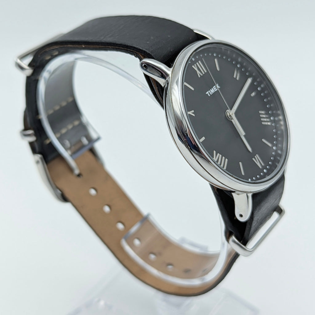 Timex Southview TW2R28600 Quartz — Black Dial, Black Leather NATO, Sold Naked - Bezel & Hide