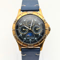 Alba Field Gear V33F-6A80 Triple Calendar Watch – Gold Tone, Dark Dial