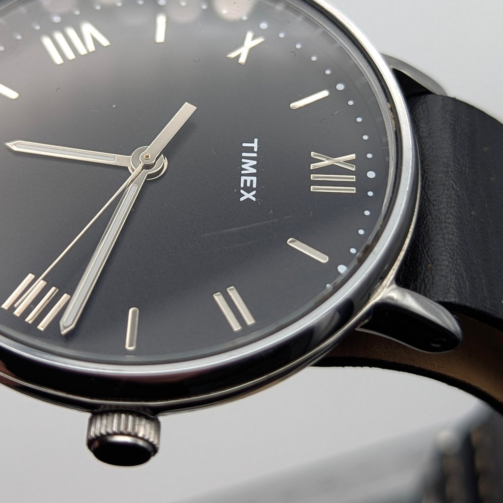 Timex Southview TW2R28600 Quartz — Black Dial, Black Leather NATO, Sold Naked - Bezel & Hide