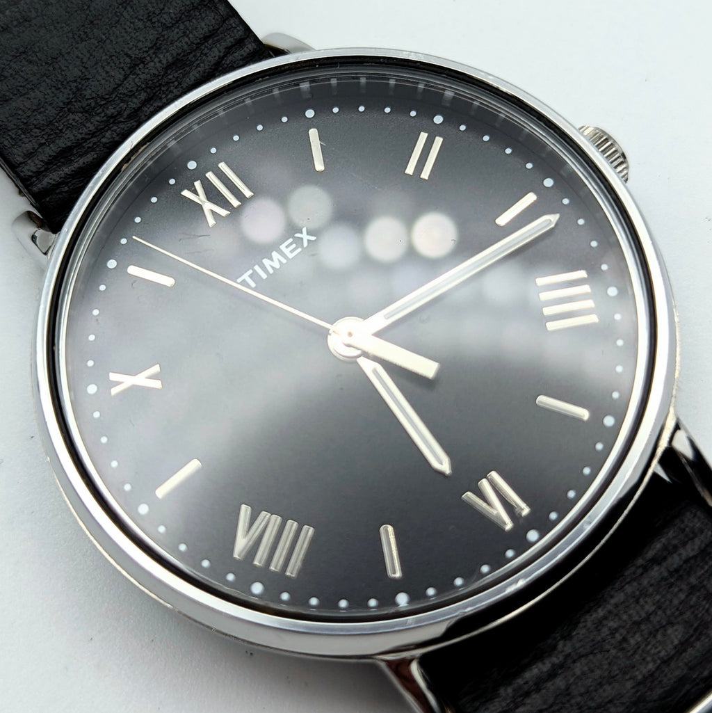 Timex Southview TW2R28600 Quartz — Black Dial, Black Leather NATO, Sold Naked - Bezel & Hide