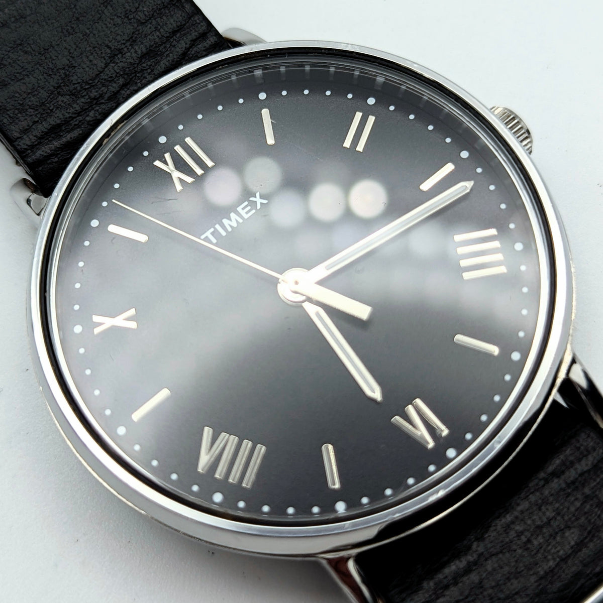 Timex Southview TW2R28600 Quartz — Black Dial, Black Leather NATO, Sold Naked - Bezel & Hide