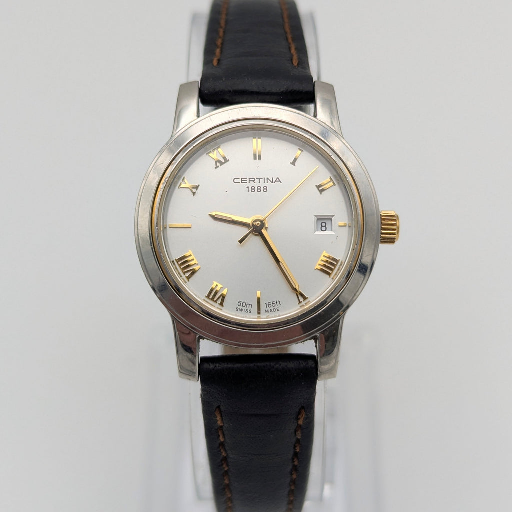Certina 1888 Ref. 250.1194.44 — Two-Tone, White Dial, Ladies' Quartz Watch - Bezel & Hide