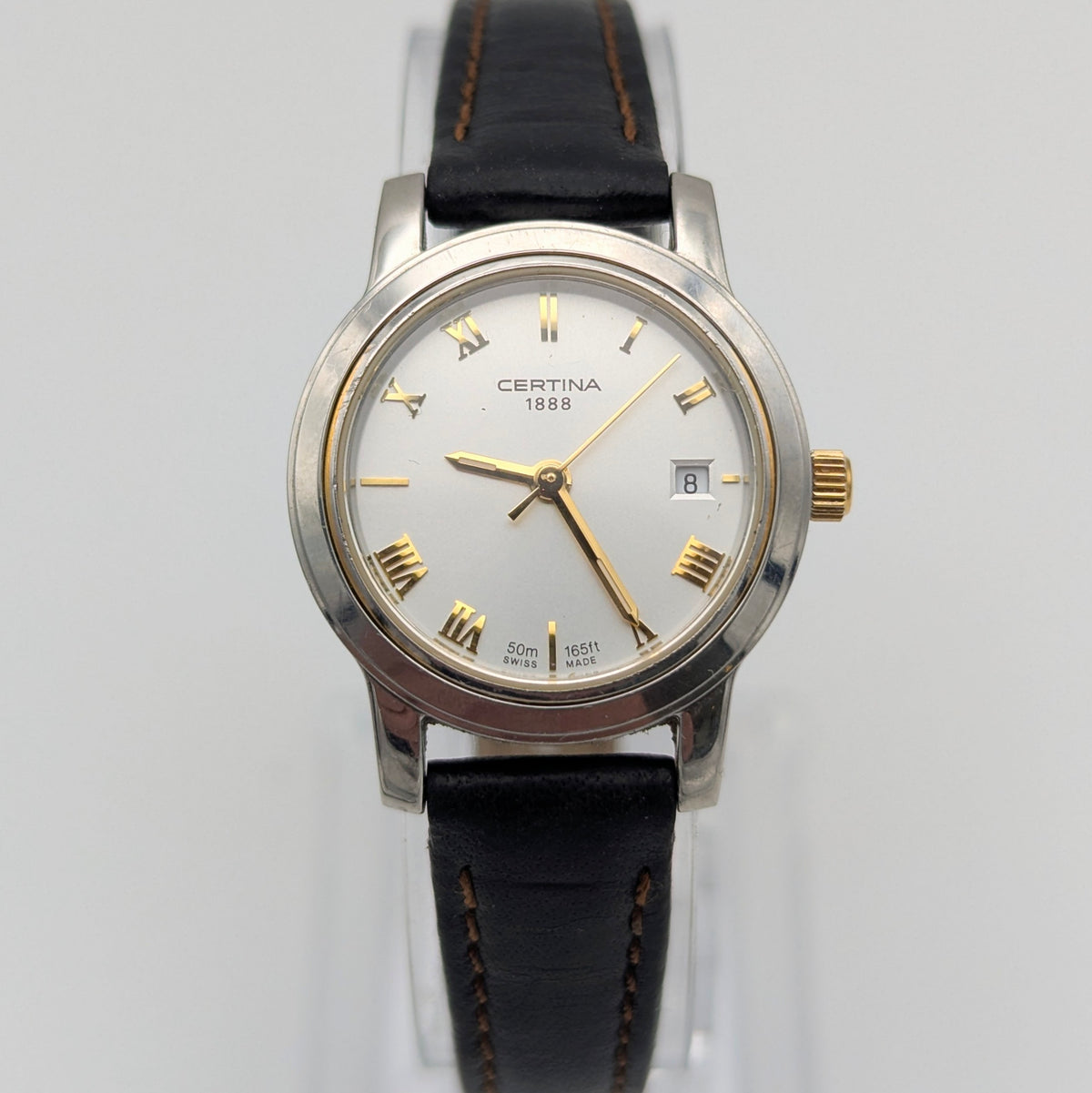 Certina 1888 Ref. 250.1194.44 — Two-Tone, White Dial, Ladies' Quartz Watch - Bezel & Hide