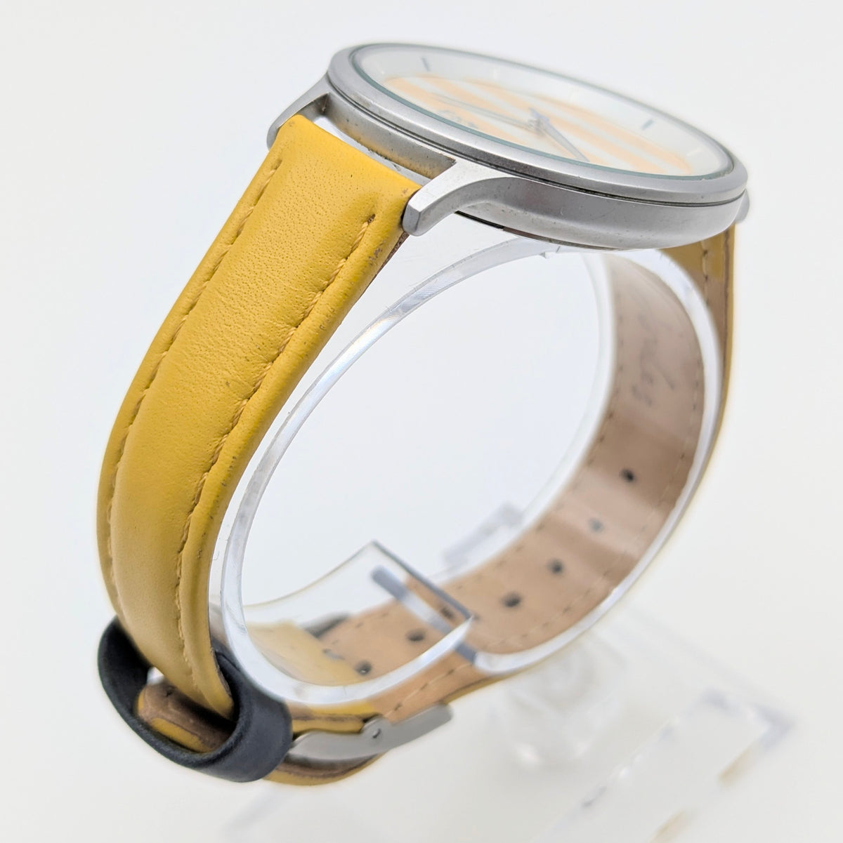 Joules JS1C1PY Yellow Stripe Ladies' Quartz Watch — Sold Naked - Bezel & Hide