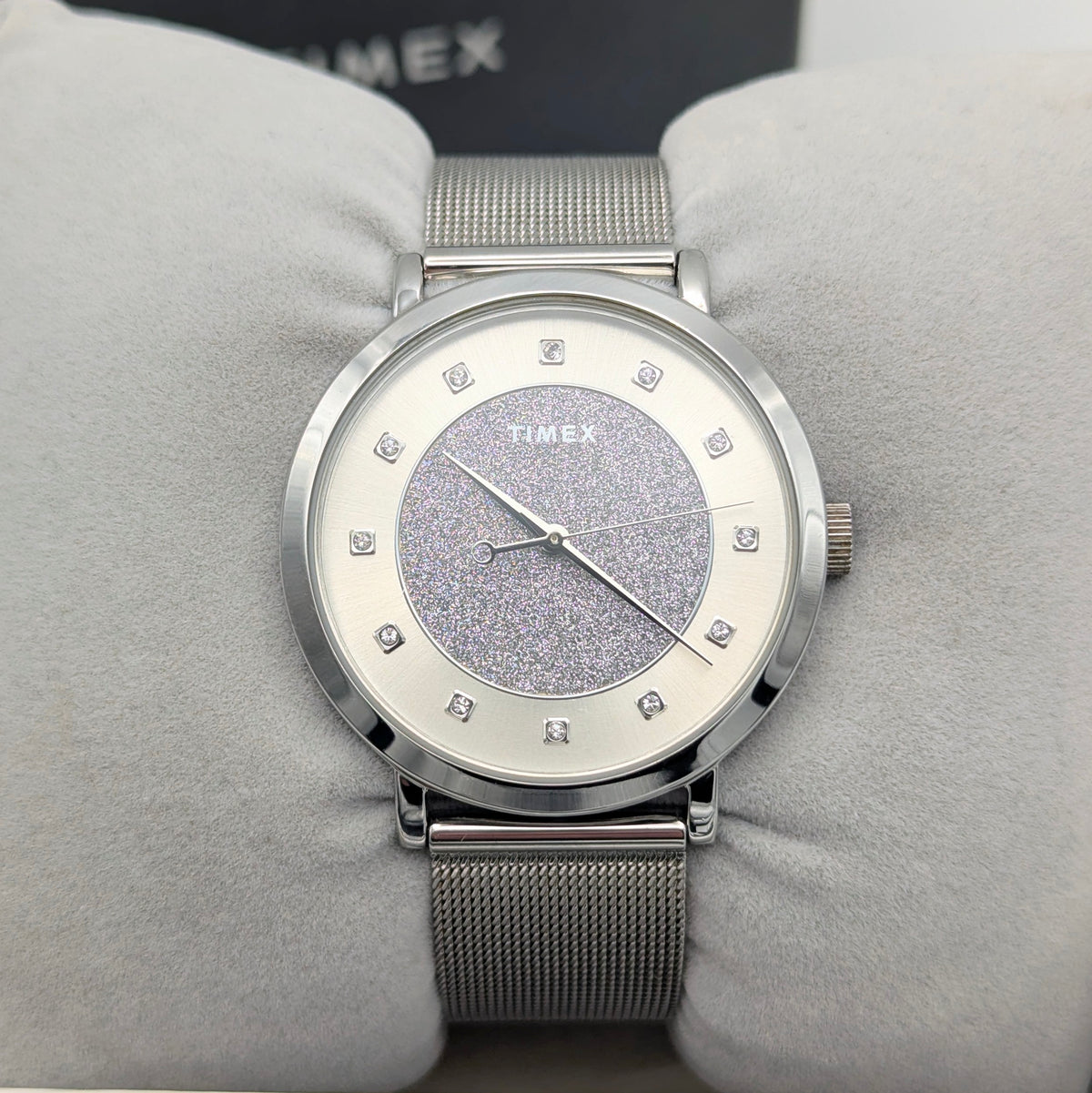 Timex Celestial Women's Quartz Watch — Stardust Dial & Mesh Bracelet, Sold Naked - Bezel & Hide
