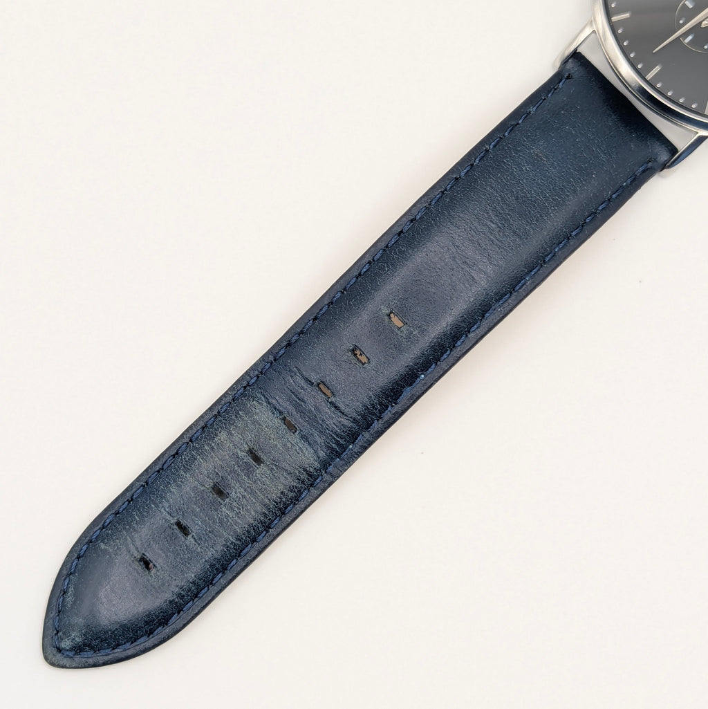 Hartley Stag Charcoal Dial Quartz Men's Watch — Sapphire Crystal, Navy Strap, Boxed - Bezel & Hide