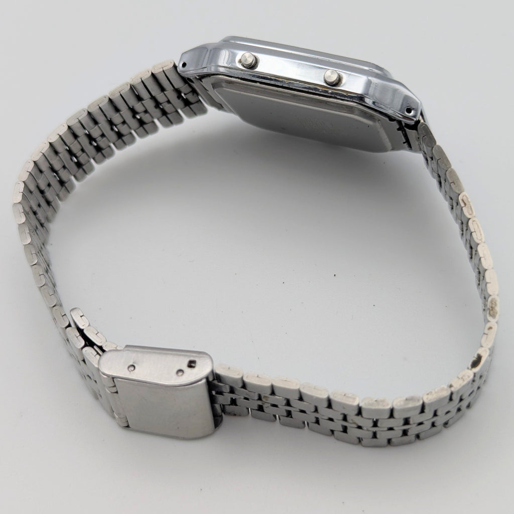 Lorus V031-5010 Ana-Digi Vintage Watch — Black Dial, Steel Bracelet, Sold Naked - Bezel & Hide