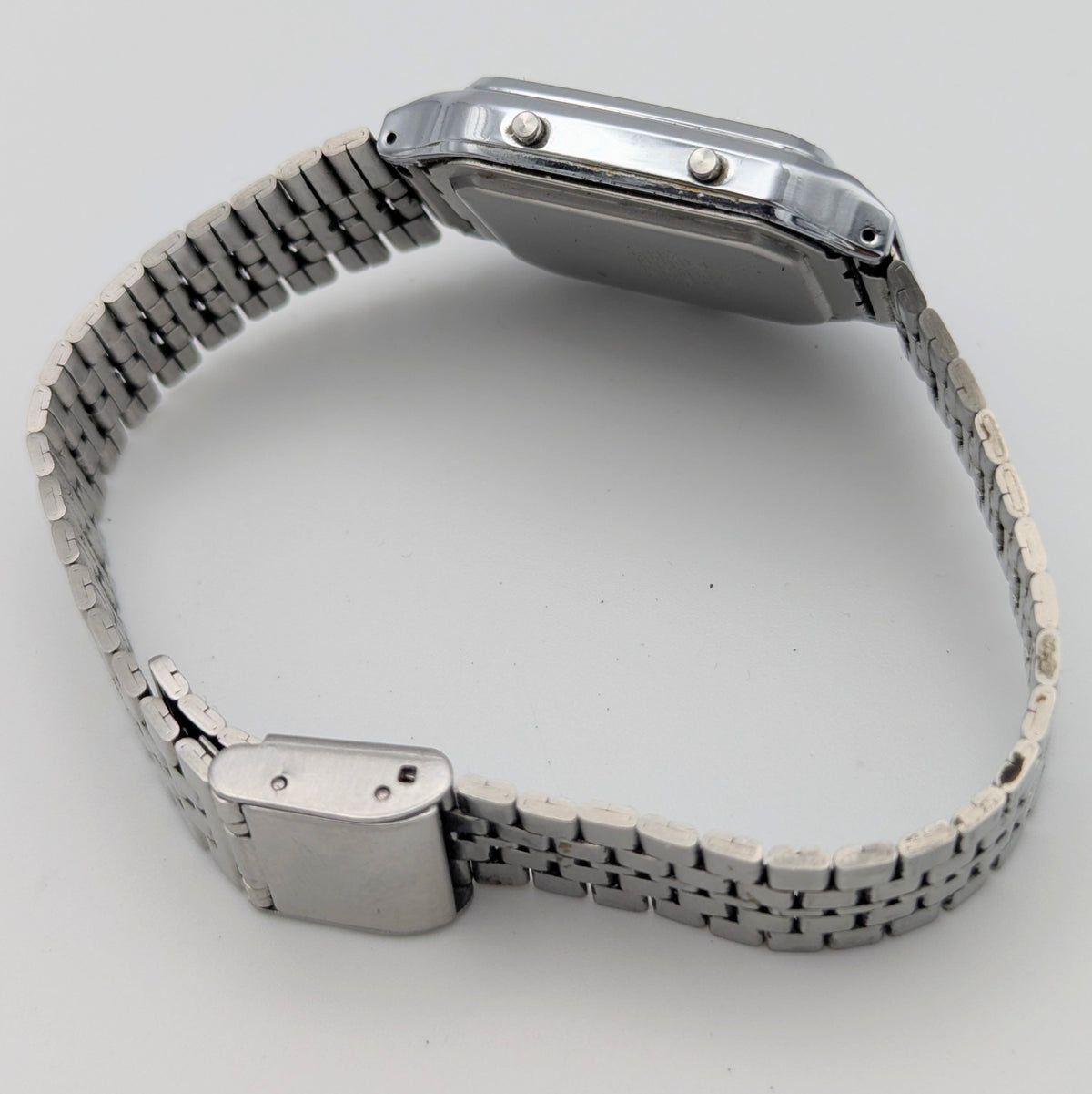 Lorus V031-5010 Ana-Digi Vintage Watch — Black Dial, Steel Bracelet, Sold Naked - Bezel & Hide