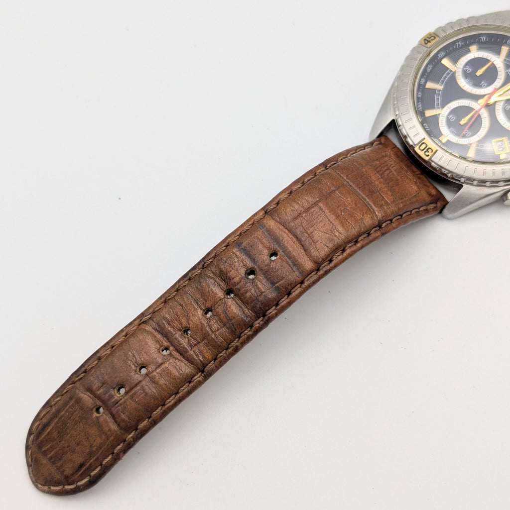 Accurist Quartz Chronograph Men's Watch — Two-Tone, Navy Dial, 42mm - Bezel & Hide