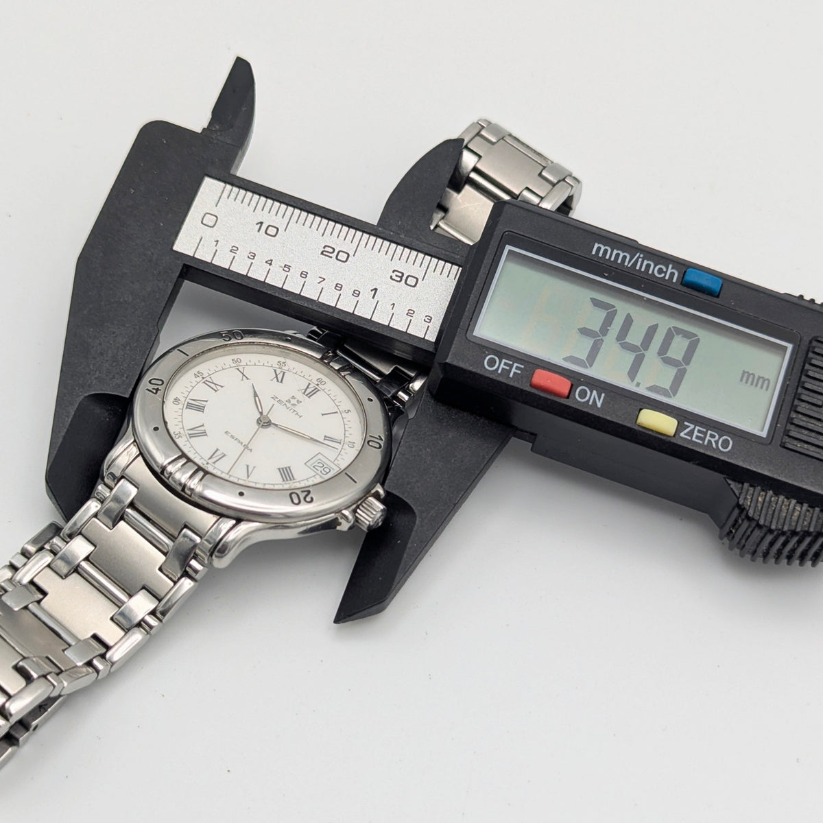 Zenith Espada Men's Quartz Watch — Swiss Made, Roman Dial, Sold Naked - Bezel & Hide