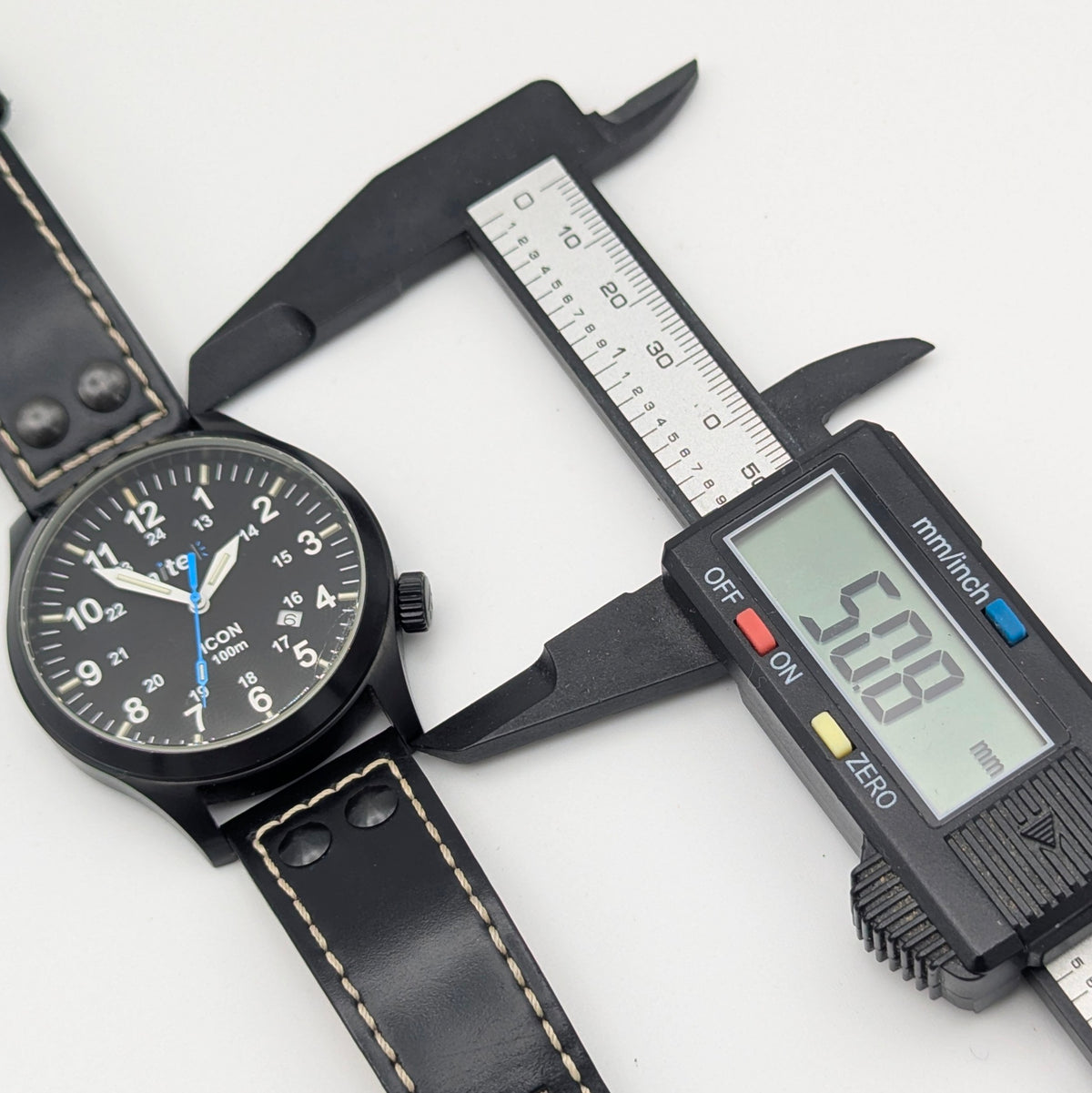 Nite ICON Tritium Field Watch — Black PVD, 100m, Men's - Bezel & Hide