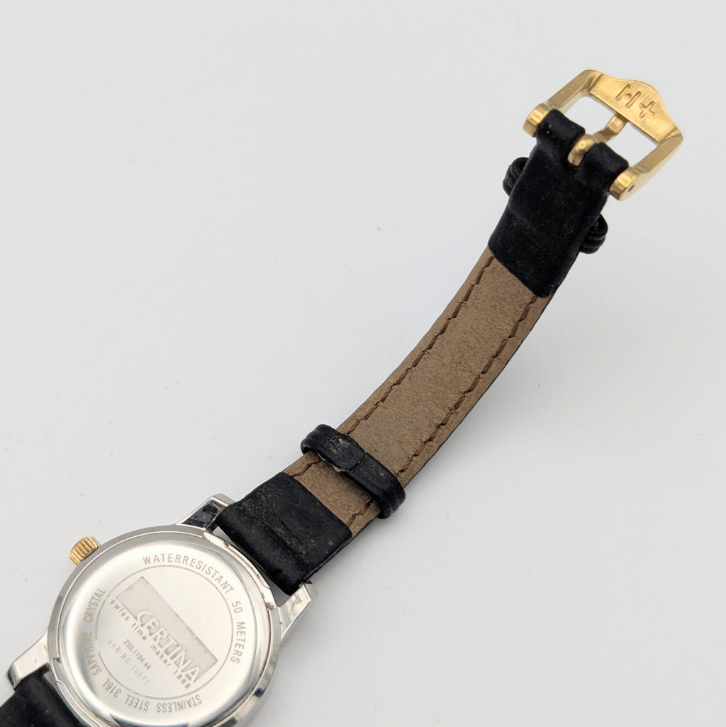 Certina 1888 Ref. 250.1194.44 — Two-Tone, White Dial, Ladies' Quartz Watch - Bezel & Hide