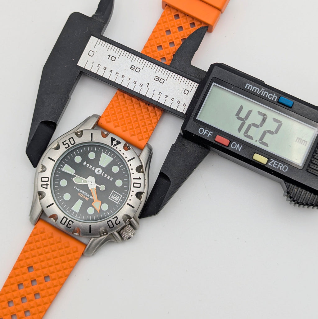 Aqua Lung Professional 500M Quartz Watch | Orange Dassari FKM Strap