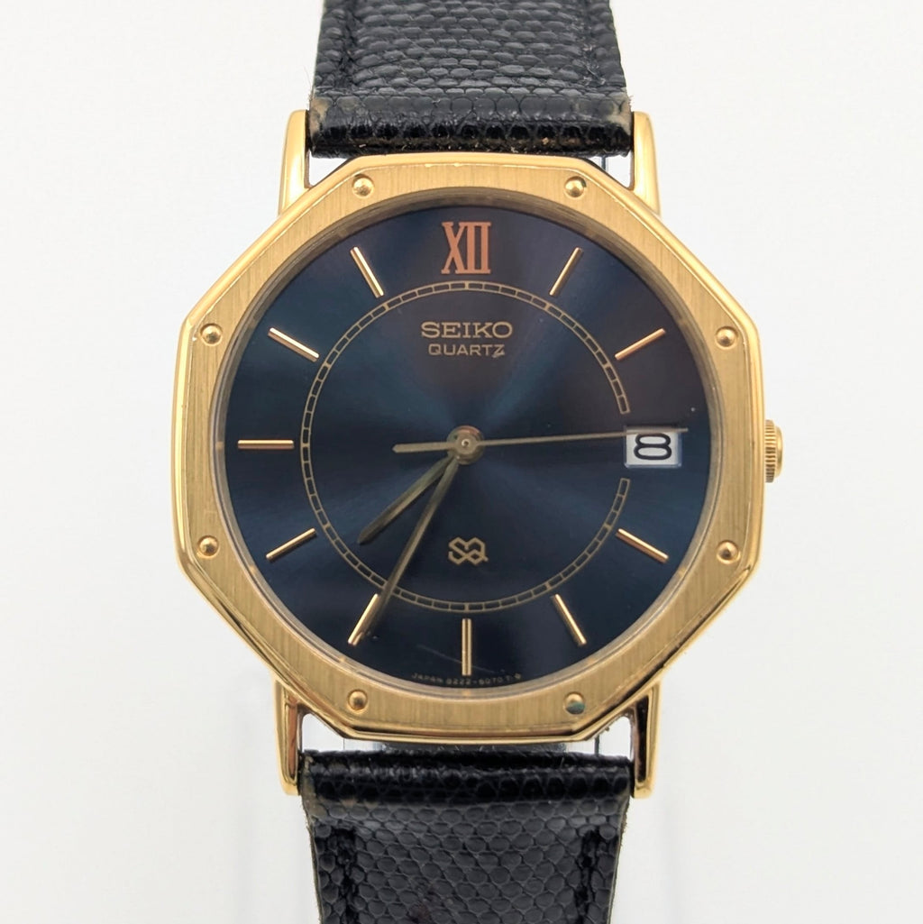 Seiko 8222-6040 Octagonal Quartz Watch | January 1982, Blue Dial