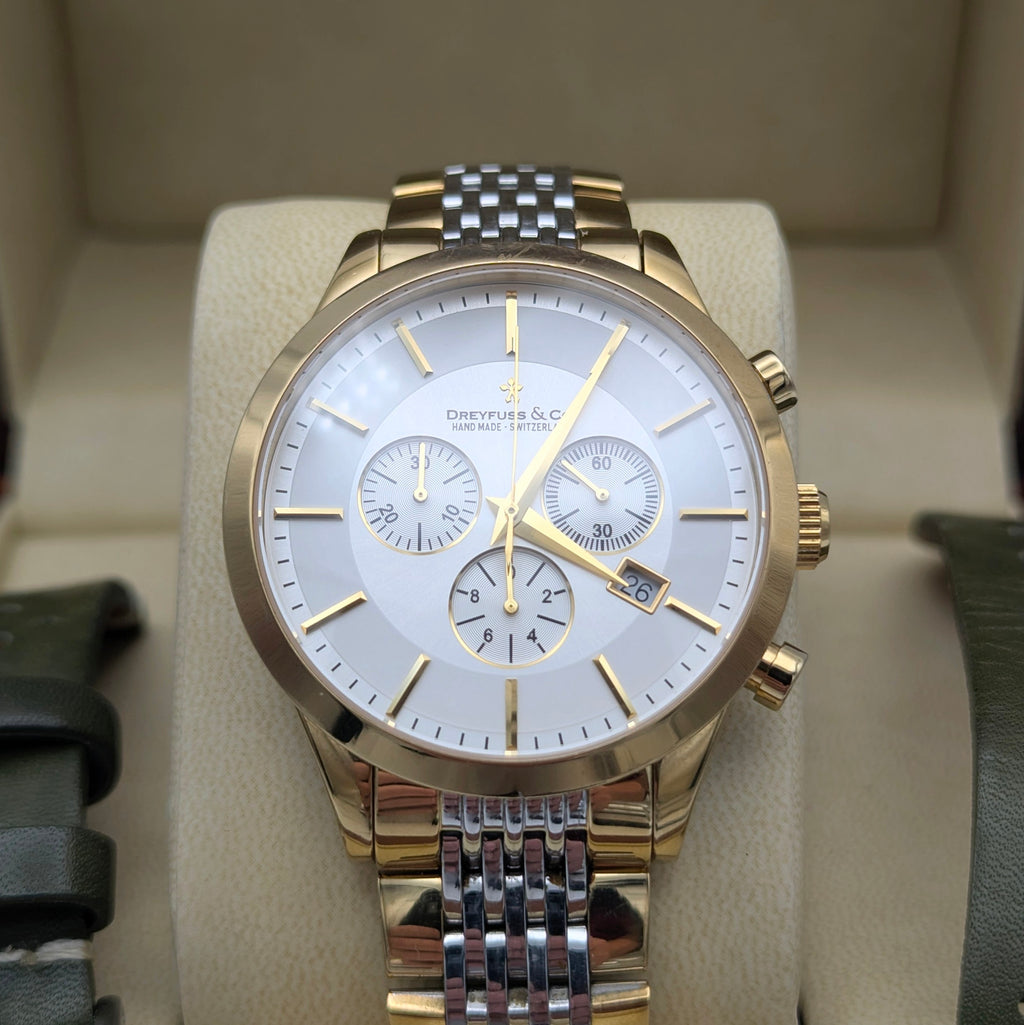 Dreyfuss & Co 1953 Series Quartz Chronograph - Bezel & Hide