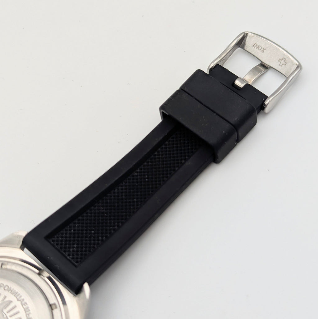 Vostok Komandirskie GMT Automatic — Pepsi Bezel, Black Dial, Men's Watch - Bezel & Hide