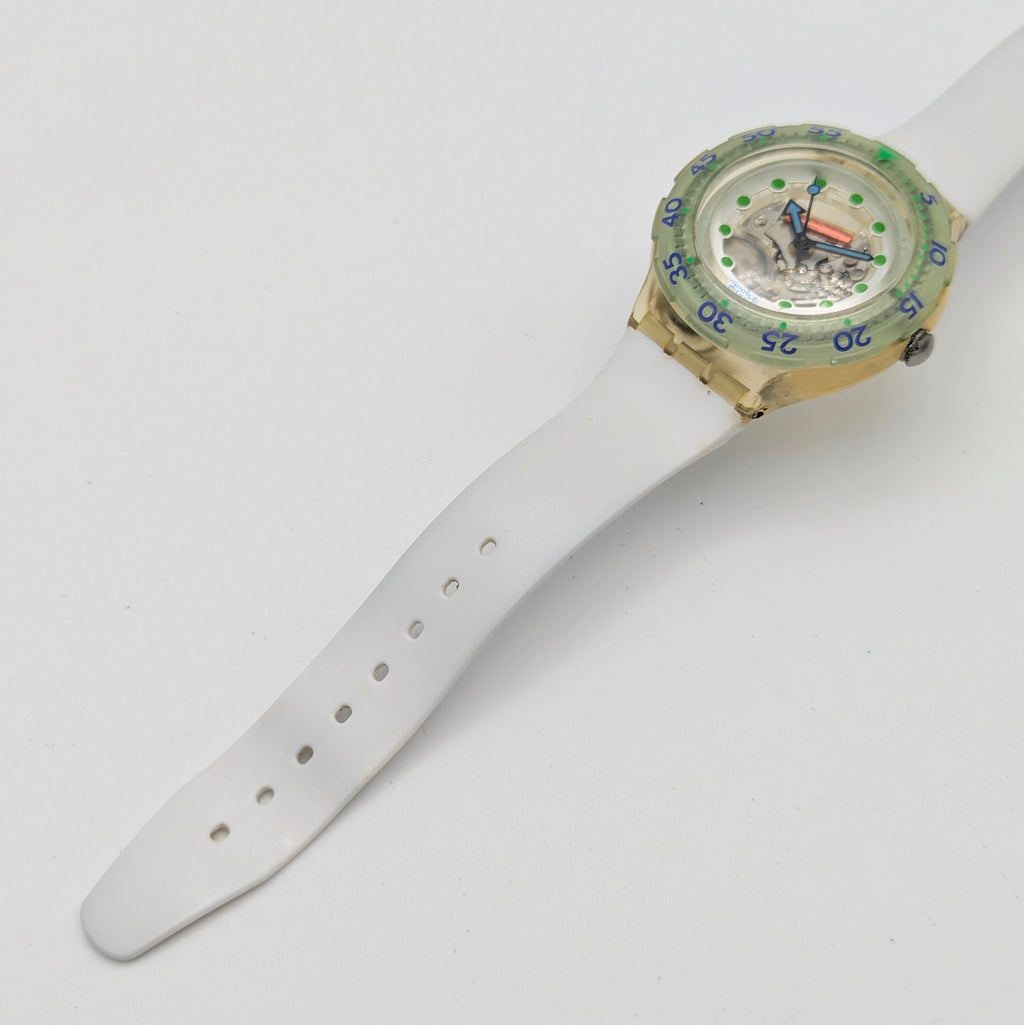 Swatch Scuba 200 SDZ100 — 1994 Seoul Olympic Commemorative, Swiss Quartz Diver, Sold Naked - Bezel & Hide