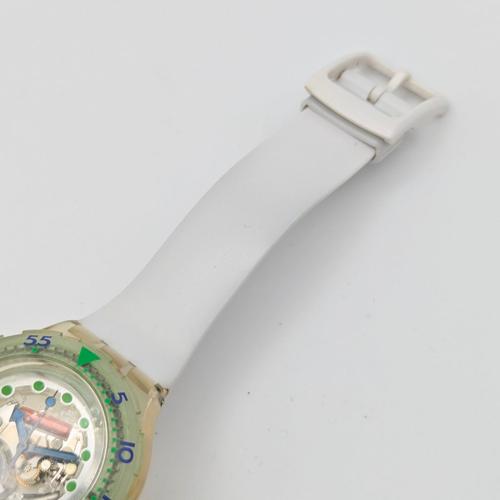 Swatch Scuba 200 SDZ100 — 1994 Seoul Olympic Commemorative, Swiss Quartz Diver, Sold Naked - Bezel & Hide