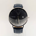 Hartley Stag Charcoal Dial Quartz Men's Watch — Sapphire Crystal, Navy Strap, Boxed - Bezel & Hide