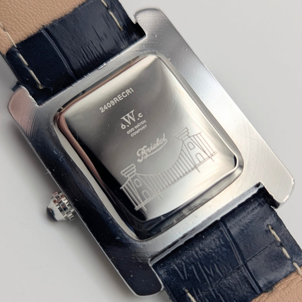 o.W.c Bristol Tank Blue Dial Quartz Watch — Odd Watch Company, Sold Naked - Bezel & Hide