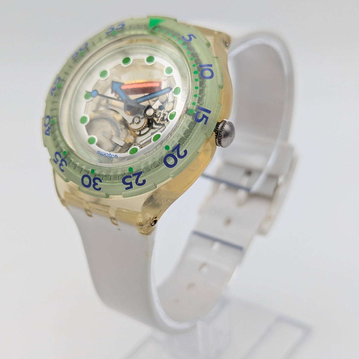 Swatch Scuba 200 SDZ100 — 1994 Seoul Olympic Commemorative, Swiss Quartz Diver, Sold Naked - Bezel & Hide