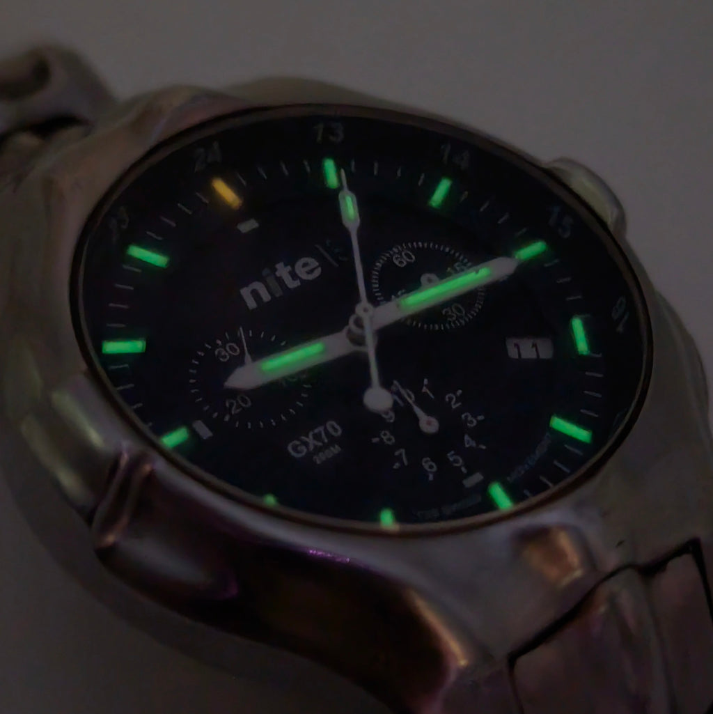 Nite GX70-201 Blue Dial - Bezel & Hide