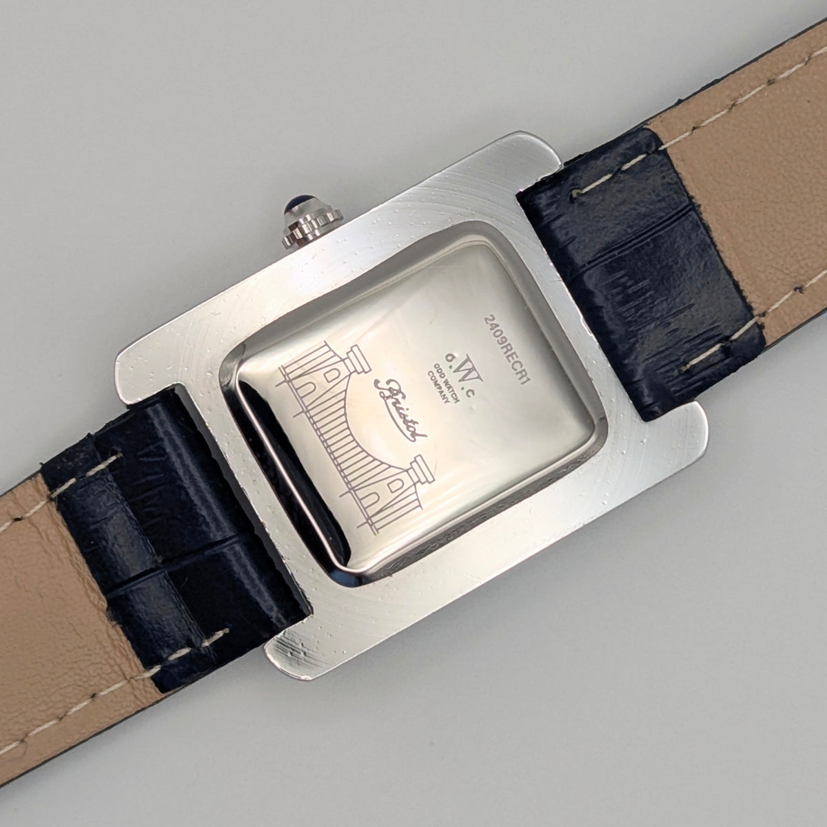 o.W.c Bristol Tank Blue Dial Quartz Watch — Odd Watch Company, Sold Naked - Bezel & Hide