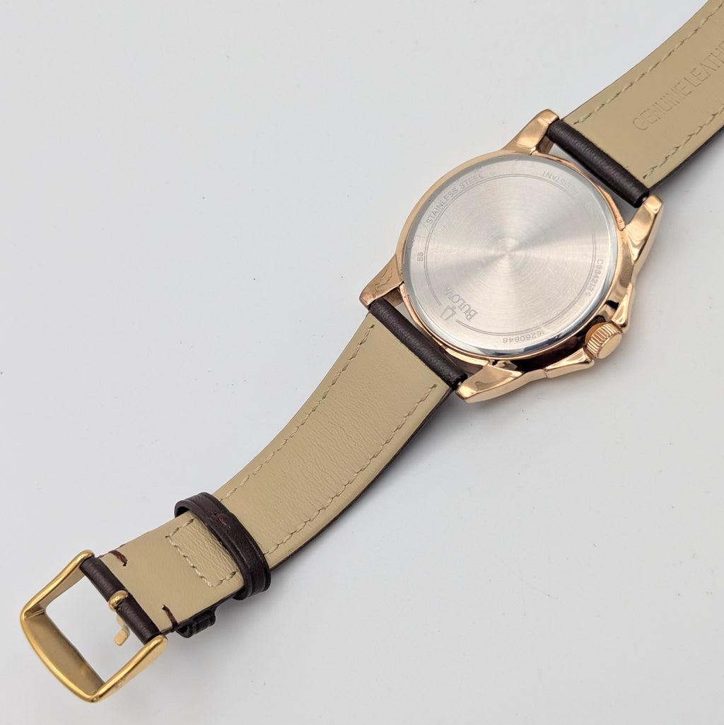Bulova Sport Quartz Men's Watch — Rose Gold-Tone, Charcoal Dial, Day-Date, Lume - Bezel & Hide