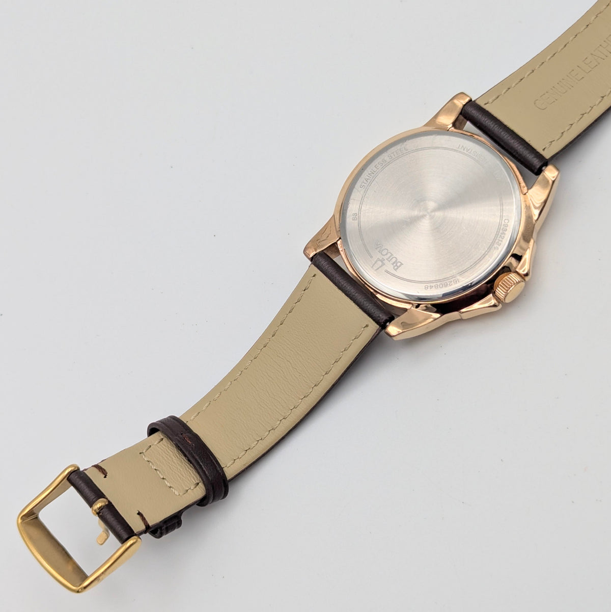 Bulova Sport Quartz Men's Watch — Rose Gold-Tone, Charcoal Dial, Day-Date, Lume - Bezel & Hide
