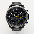 Michael Kors Lexington MK-8643 Chronograph — 45mm Black Ion-Plated, Japanese Quartz, Sold Naked - Bezel & Hide