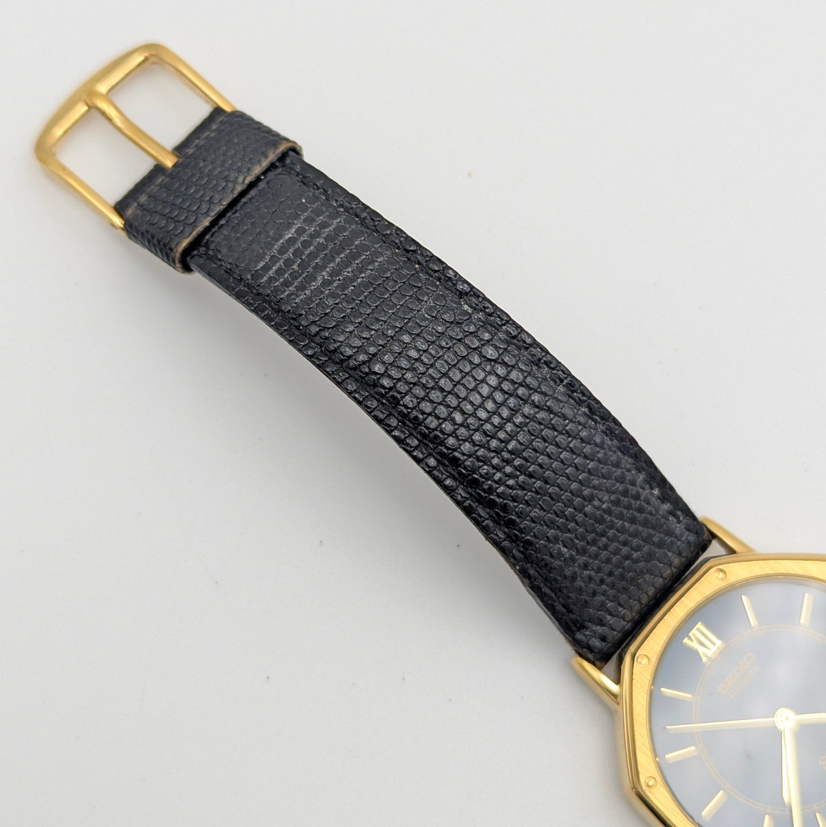 Seiko 8222-6040 Octagonal Quartz Watch | January 1982, Blue Dial