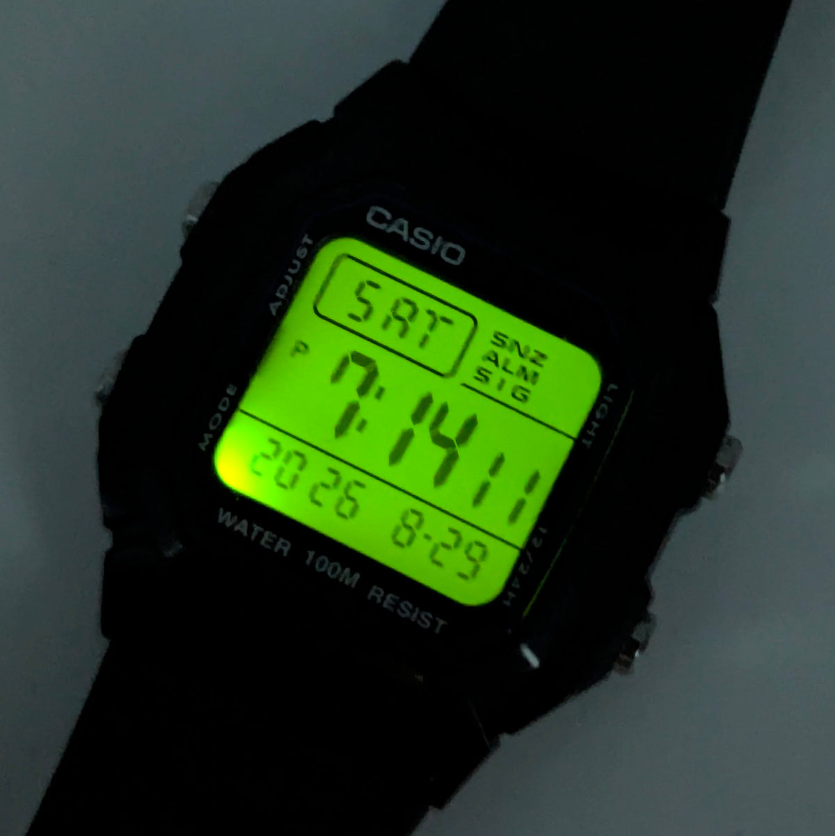 Casio W-800H Digital Watch — 100M Water Resistant, Sold Naked - Bezel & Hide