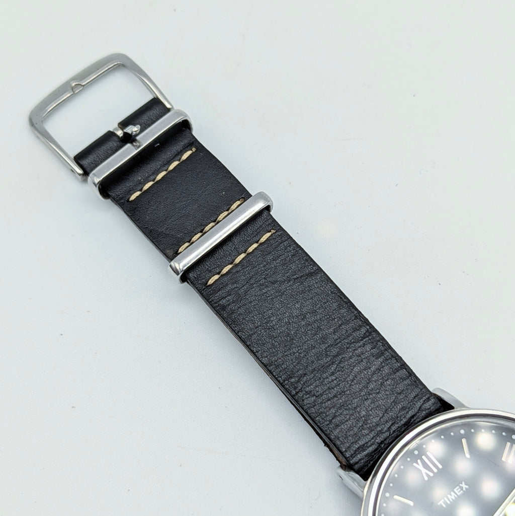 Timex Southview TW2R28600 Quartz — Black Dial, Black Leather NATO, Sold Naked - Bezel & Hide