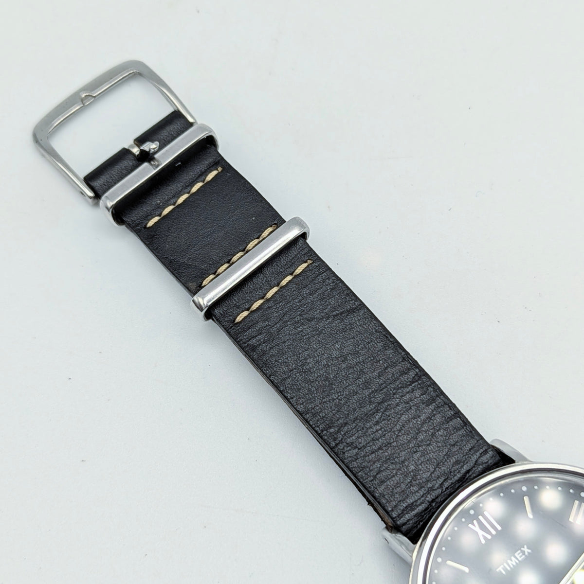 Timex Southview TW2R28600 Quartz — Black Dial, Black Leather NATO, Sold Naked - Bezel & Hide