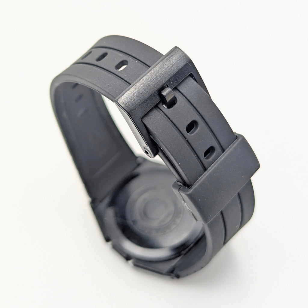 Casio F-28W Digital Quartz Watch | Black Resin & Blue Trim