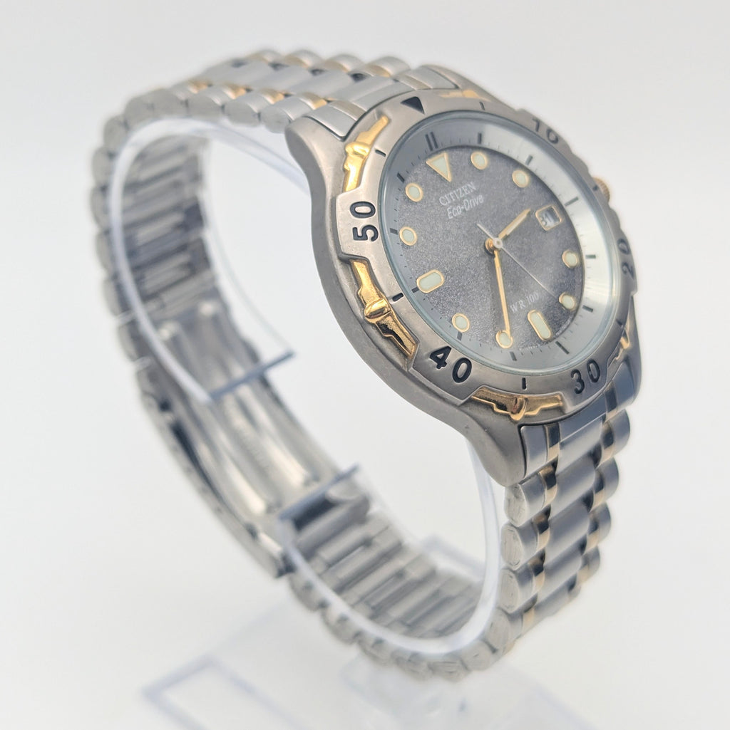 Citizen Eco-Drive Eco Drone — Solar-Powered Two-Tone Diver-Style Watch, Sold Naked - Bezel & Hide
