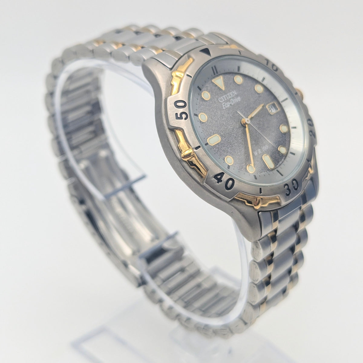 Citizen Eco-Drive Eco Drone — Solar-Powered Two-Tone Diver-Style Watch, Sold Naked - Bezel & Hide