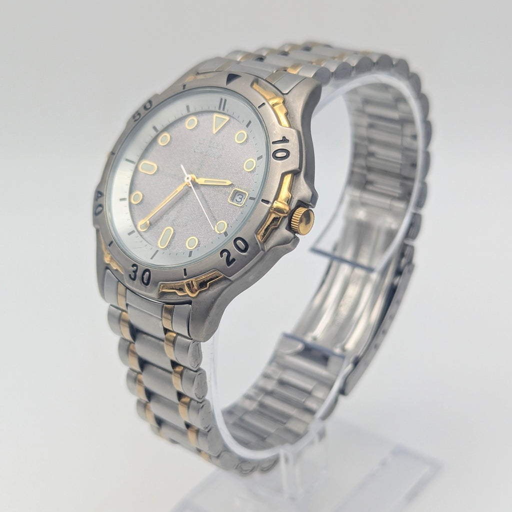 Citizen Eco-Drive Eco Drone — Solar-Powered Two-Tone Diver-Style Watch, Sold Naked - Bezel & Hide