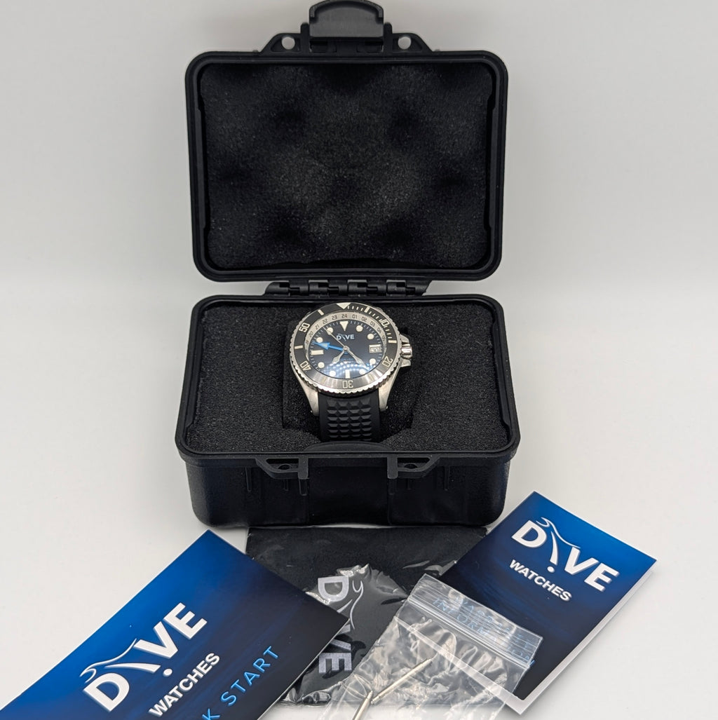 DIVE Watches — Hadal GMT | Dual-GMT Automatic Diver, Limited Edition (Serial: 0725014) - Bezel & Hide